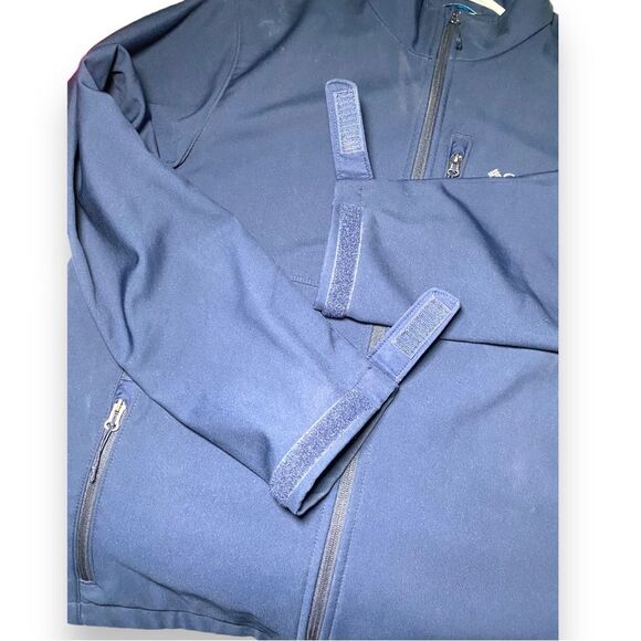 Columbia men’s navy jacket inner cinch waist fleece lined Large Winter - Picture 4 of 9